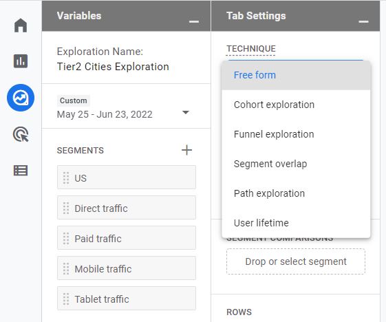 Google Analytics GA4 Tab settings