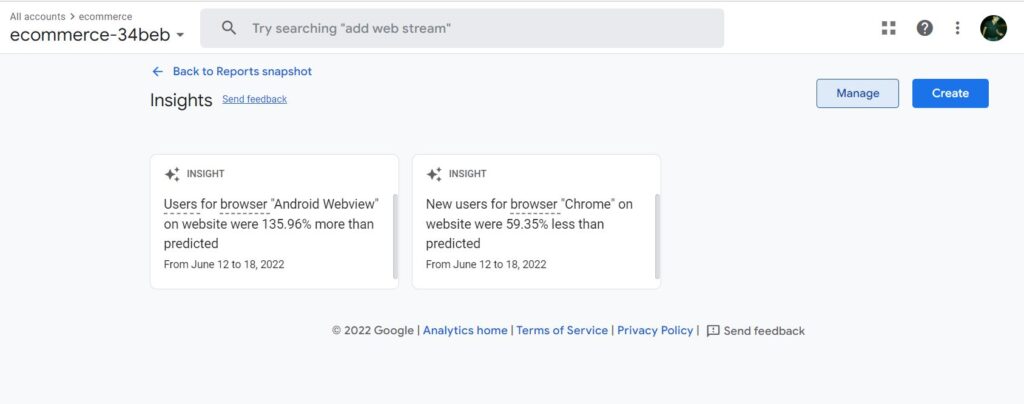 Custom Insights in Google Analytics