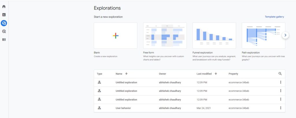 Google Analytics GA4 Report Explorer